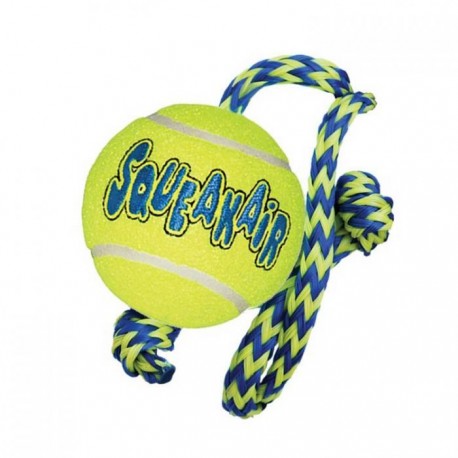 Kong AirDog Squeakair piiksuga ja nööriga tennispall