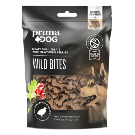 PrimaDog Wild Bites quail treats with hawthorn berries 150 g