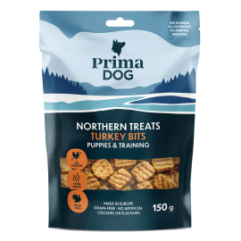 Turkey bits from Primadog are meaty and entirely grain-free, comprising solely premium turkey without any chicken. For all dogs!
