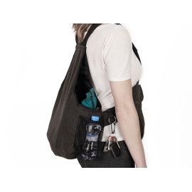Hands remain free, while all your gear is within your arms reach in the dummy vest's pockets.