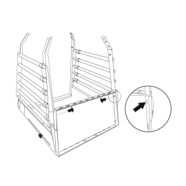 Screw for Variocage back wall (black)