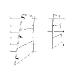 Rubber seal for Variocage roof, divider and escape hatch