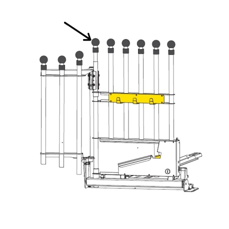 Plastic ball for VarioGate door and extension wing pipe